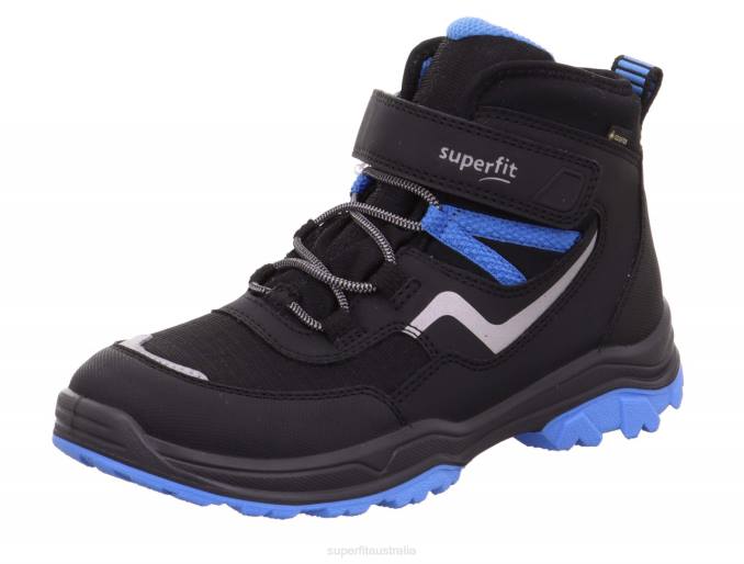 Superfit Black/Light Blue Toddlers JUPITER - Boot with Velcro Fastener Z6Z8904