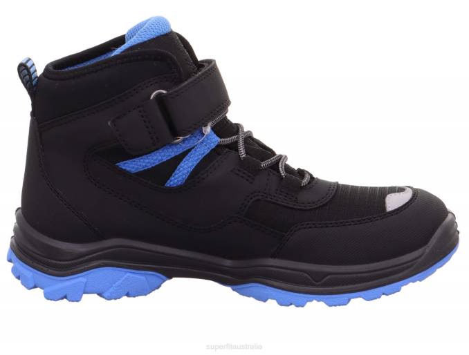 Superfit Black/Light Blue Toddlers JUPITER - Boot with Velcro Fastener Z6Z8904