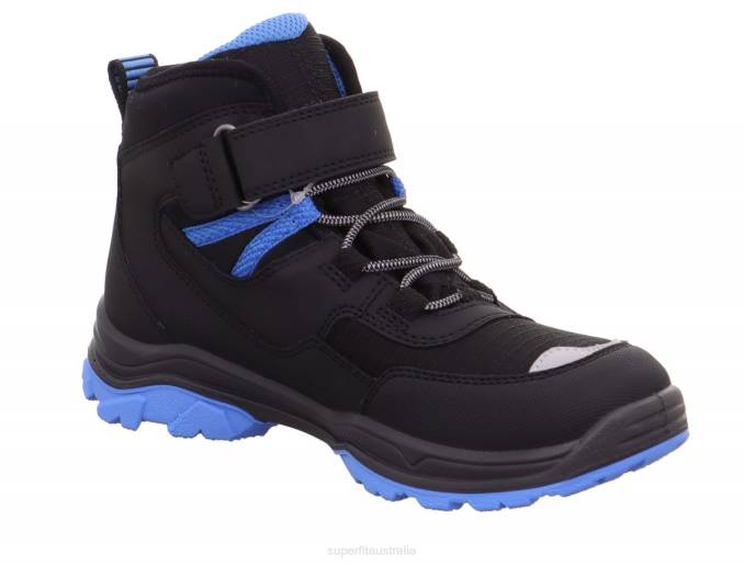 Superfit Black/Light Blue Toddlers JUPITER - Boot with Velcro Fastener Z6Z8904