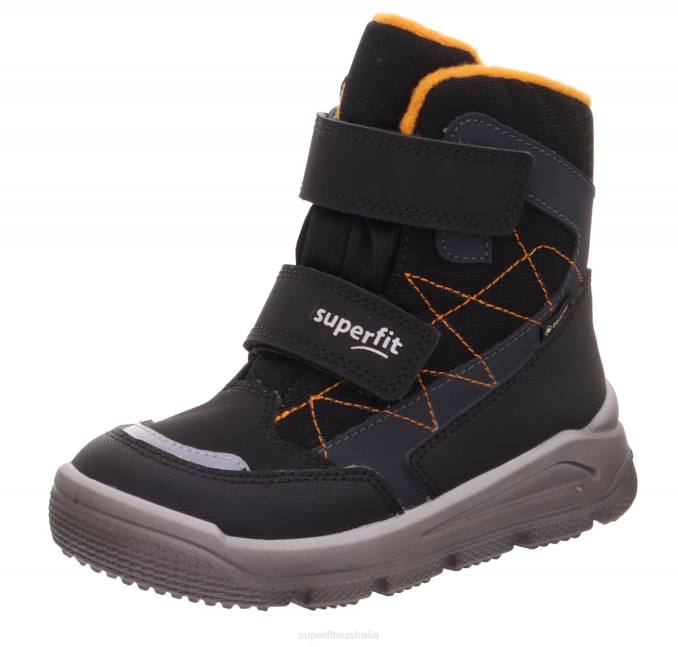 Superfit Black/Orange Toddlers MARS - Boot with Velcro Fastener Z6Z8711