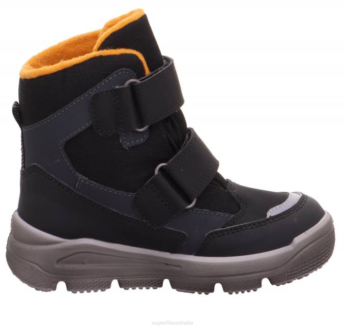 Superfit Black/Orange Toddlers MARS - Boot with Velcro Fastener Z6Z8711