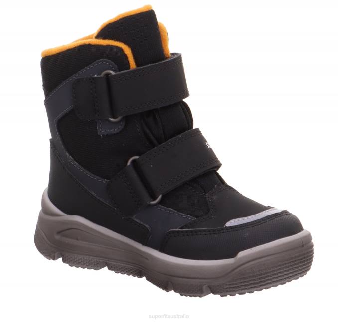 Superfit Black/Orange Toddlers MARS - Boot with Velcro Fastener Z6Z8711