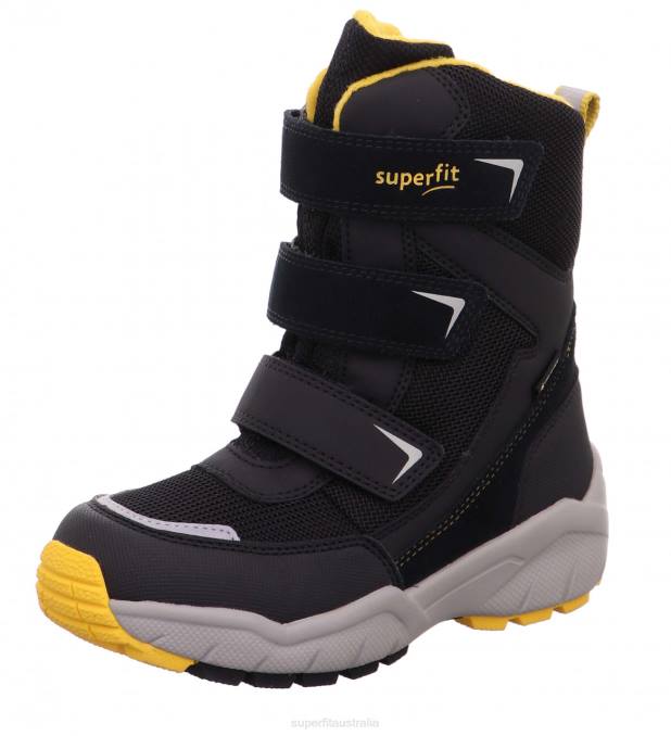 Superfit Black/Yellow Toddlers CULUSUK 2.0 - Boot with Velcro Fastener Z6Z8761