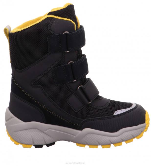 Superfit Black/Yellow Toddlers CULUSUK 2.0 - Boot with Velcro Fastener Z6Z8761