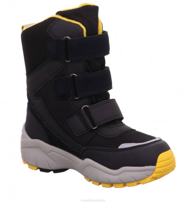 Superfit Black/Yellow Toddlers CULUSUK 2.0 - Boot with Velcro Fastener Z6Z8761