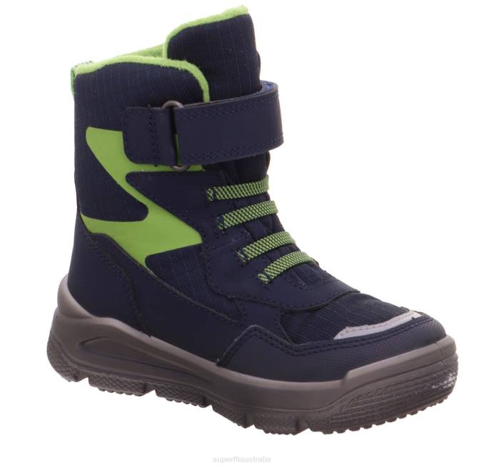 Superfit Blue/Light Green Toddlers MARS - Boot with Velcro Fastener Z6Z8698