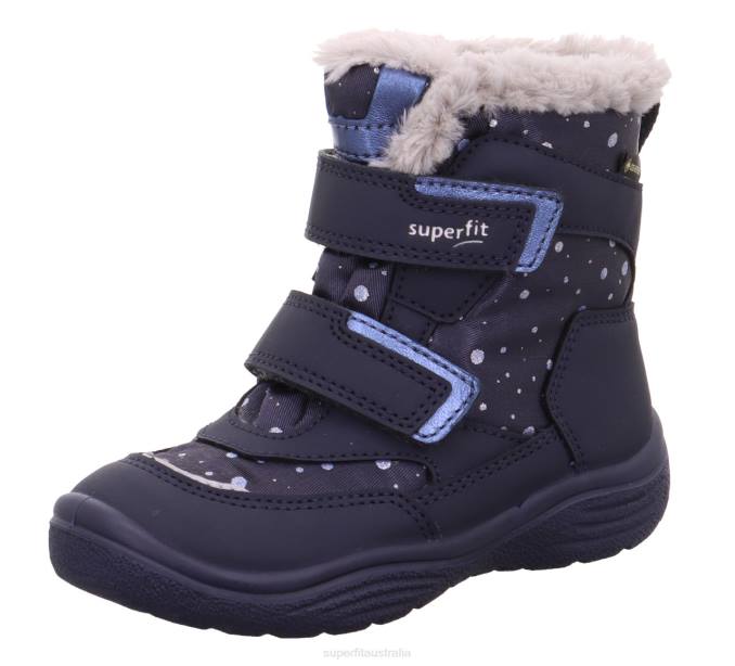 Superfit Blue/Light grey Toddlers CRYSTAL - Boot with Velcro Fastener Z6Z8696