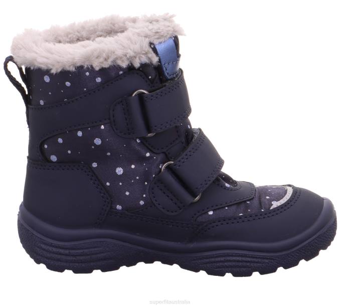 Superfit Blue/Light grey Toddlers CRYSTAL - Boot with Velcro Fastener Z6Z8696