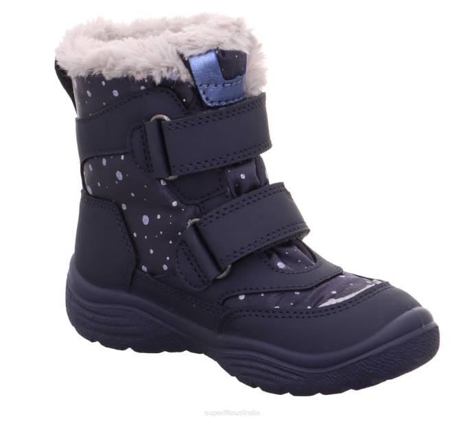 Superfit Blue/Light grey Toddlers CRYSTAL - Boot with Velcro Fastener Z6Z8696