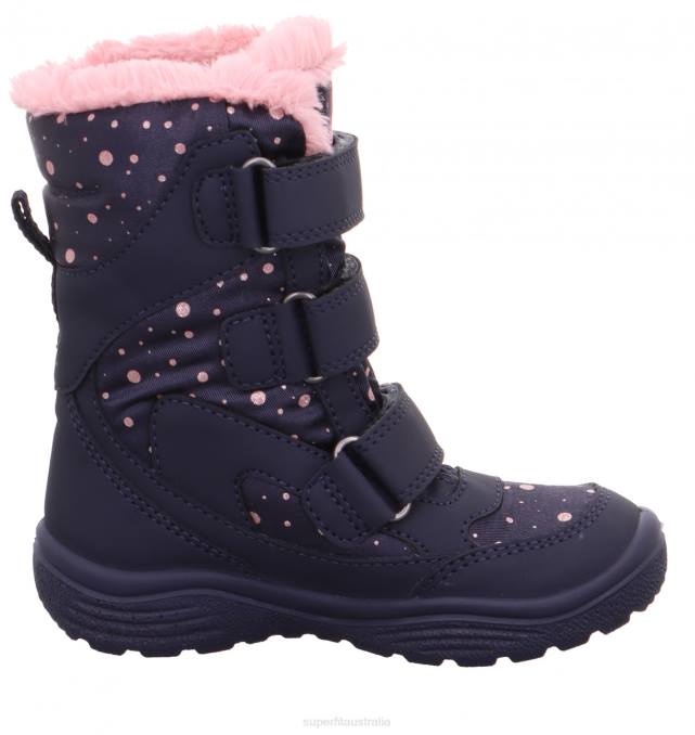 Superfit Blue/Pink Toddlers CRYSTAL - Boot with Velcro Fastener Z6Z8712