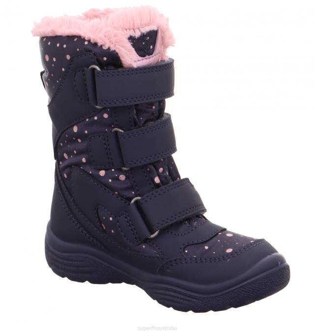 Superfit Blue/Pink Toddlers CRYSTAL - Boot with Velcro Fastener Z6Z8712