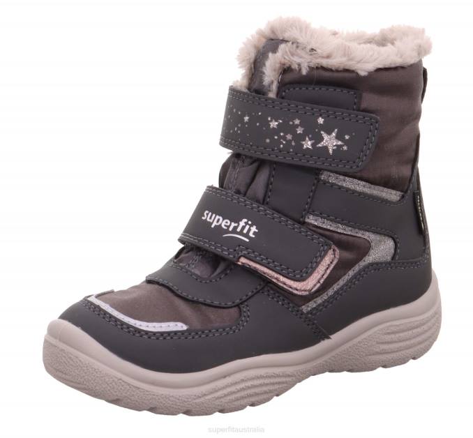 Superfit Grey/Beige Toddlers CRYSTAL - Boot with Velcro Fastener Z6Z8715