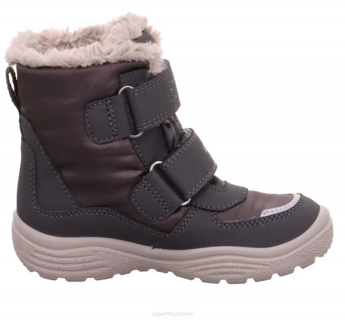 Superfit Grey/Beige Toddlers CRYSTAL - Boot with Velcro Fastener Z6Z8715