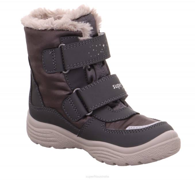 Superfit Grey/Beige Toddlers CRYSTAL - Boot with Velcro Fastener Z6Z8715