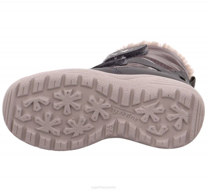 Superfit Grey/Beige Toddlers CRYSTAL - Boot with Velcro Fastener Z6Z8715