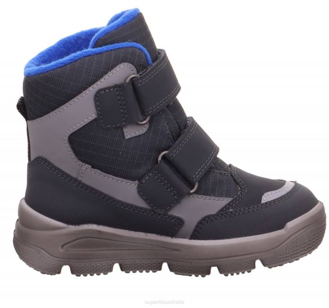 Superfit Grey/Blue Toddlers MARS - Boot with Velcro Fastener Z6Z8751