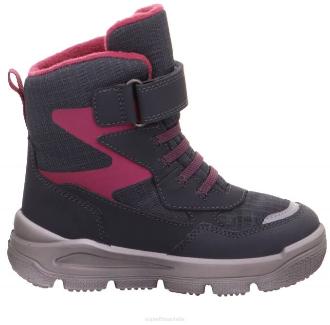 Superfit Grey/Red Toddlers MARS - Boot with Velcro Fastener Z6Z8752