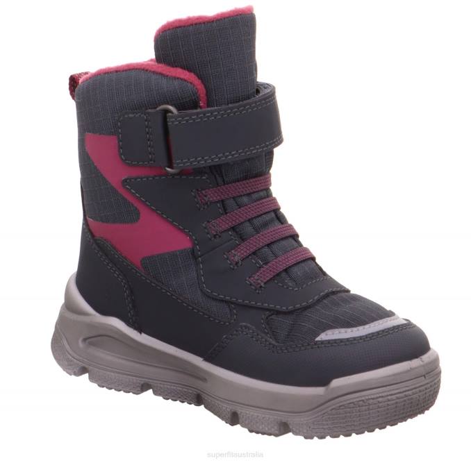 Superfit Grey/Red Toddlers MARS - Boot with Velcro Fastener Z6Z8752