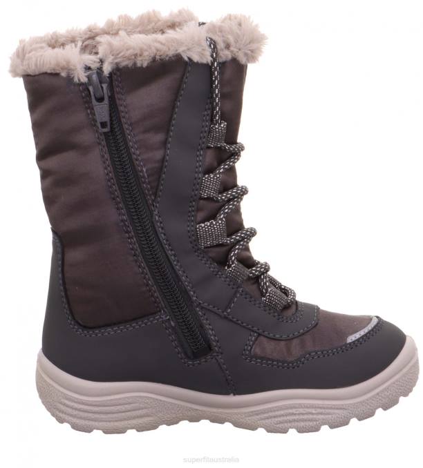 Superfit Grey Toddlers CRYSTAL - Boot with Zip Z6Z8762