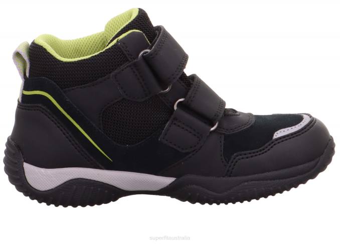 Superfit Black/Light Green Toddlers STORM - Sneakers high with Velcro Fastener Z6Z8860