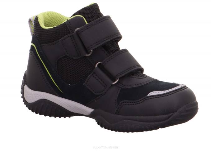 Superfit Black/Light Green Toddlers STORM - Sneakers high with Velcro Fastener Z6Z8860