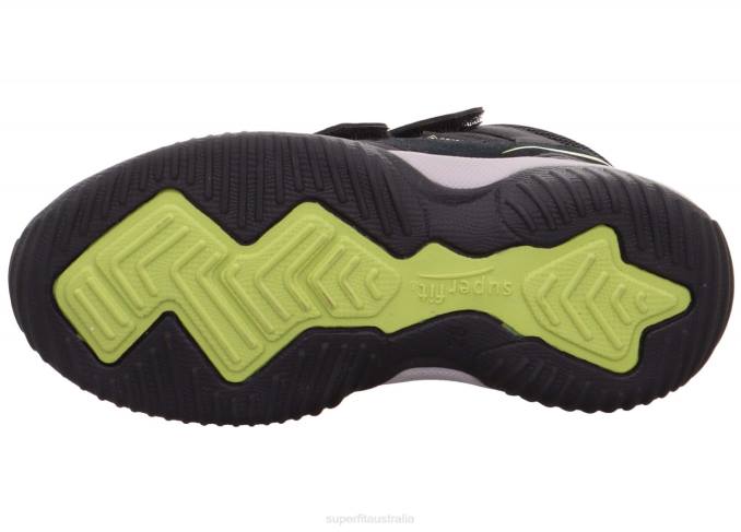 Superfit Black/Light Green Toddlers STORM - Sneakers high with Velcro Fastener Z6Z8860