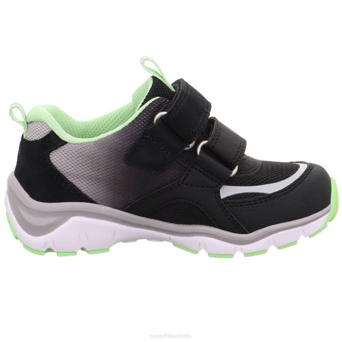 Superfit Black/Light Green Toddlers SPORT5 - Sneakers low with Velcro Fastener Z6Z8794