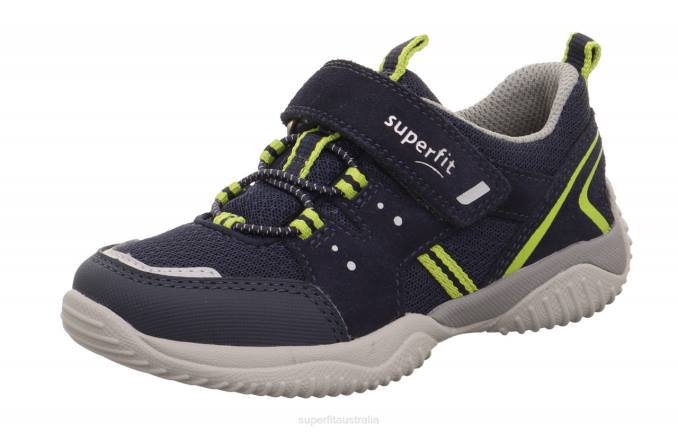 Superfit Blue/Light Green Toddlers STORM - Sneakers low with Velcro Fastener Z6Z8796