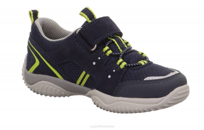 Superfit Blue/Light Green Toddlers STORM - Sneakers low with Velcro Fastener Z6Z8796