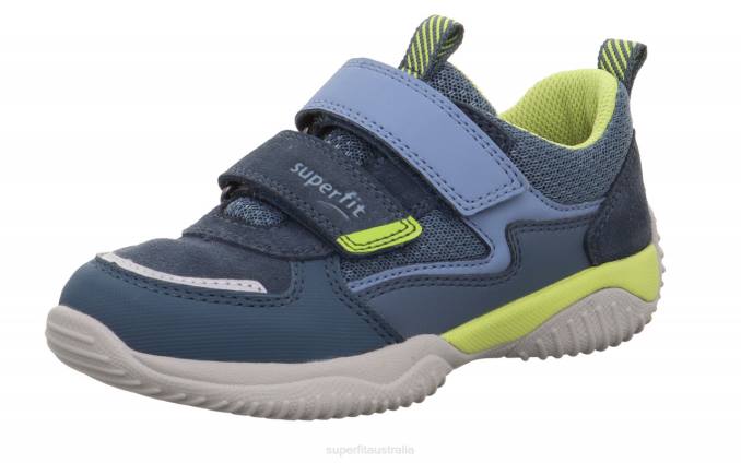 Superfit Blue/Light Green Toddlers STORM - Sneakers low with Velcro Fastener Z6Z8834