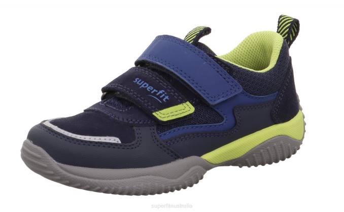 Superfit Blue/Light Green Toddlers STORM - Sneakers low with Velcro Fastener Z6Z8858