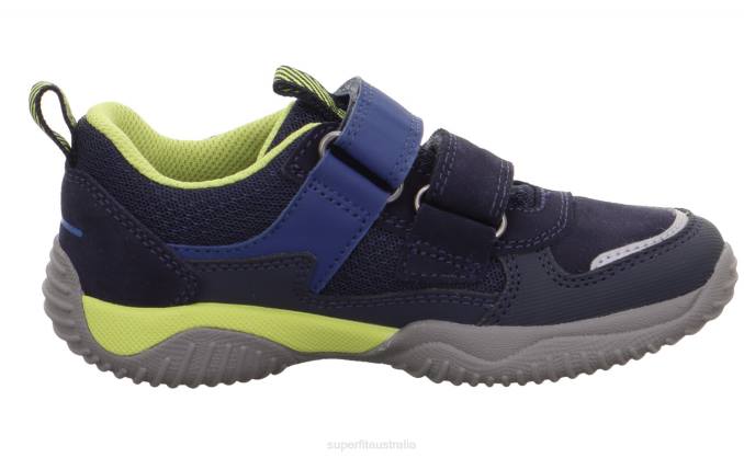 Superfit Blue/Light Green Toddlers STORM - Sneakers low with Velcro Fastener Z6Z8858