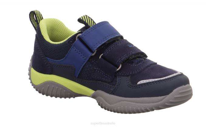 Superfit Blue/Light Green Toddlers STORM - Sneakers low with Velcro Fastener Z6Z8858