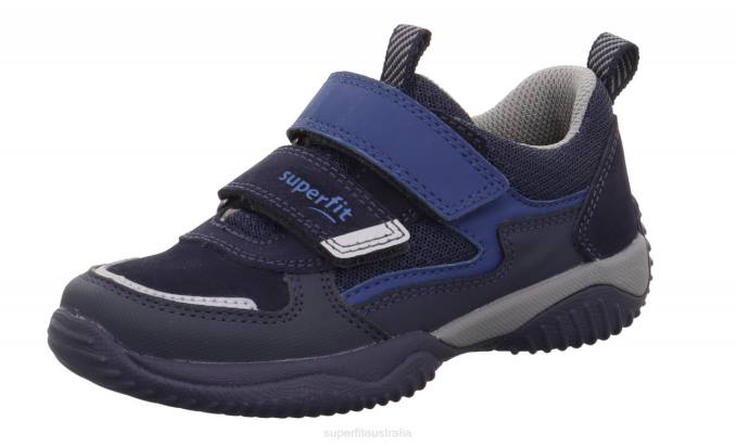 Superfit Blue/Light grey Toddlers STORM - Sneakers low with Velcro Fastener Z6Z8823