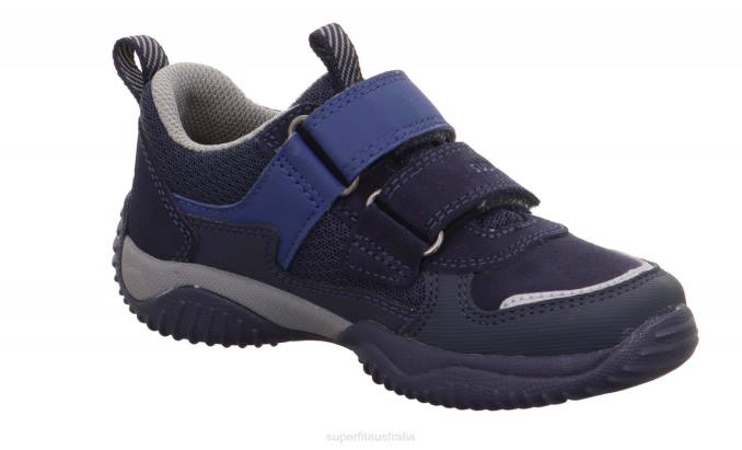 Superfit Blue/Light grey Toddlers STORM - Sneakers low with Velcro Fastener Z6Z8823