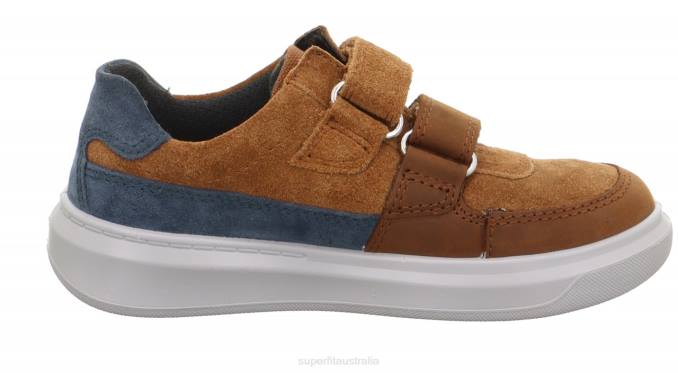 Superfit Brown/Blue Toddlers COSMO - Sneakers low with Velcro Fastener Z6Z8781