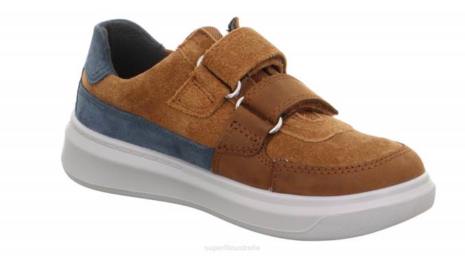 Superfit Brown/Blue Toddlers COSMO - Sneakers low with Velcro Fastener Z6Z8781