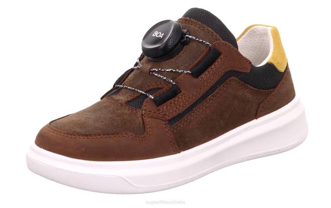 Superfit Brown/Yellow Toddlers COSMO - Sneakers low with BOA Fit System Z6Z8816