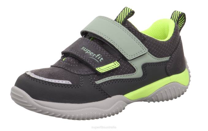 Superfit Grey/Yellow Toddlers STORM - Sneakers low with Velcro Fastener Z6Z8774