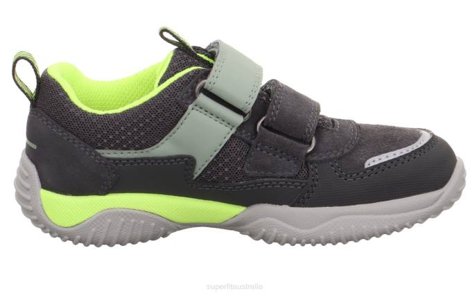 Superfit Grey/Yellow Toddlers STORM - Sneakers low with Velcro Fastener Z6Z8774