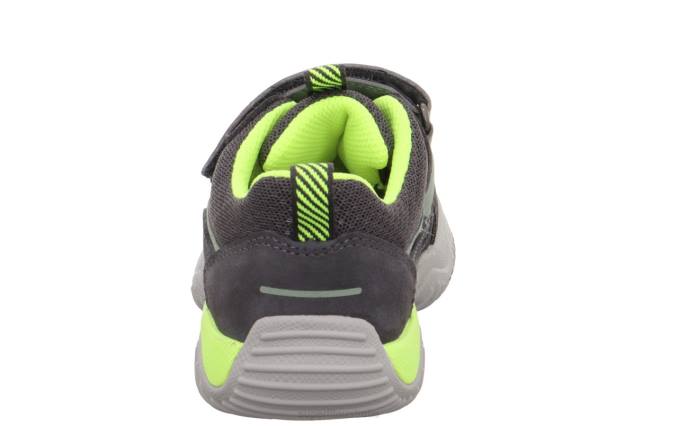 Superfit Grey/Yellow Toddlers STORM - Sneakers low with Velcro Fastener Z6Z8774