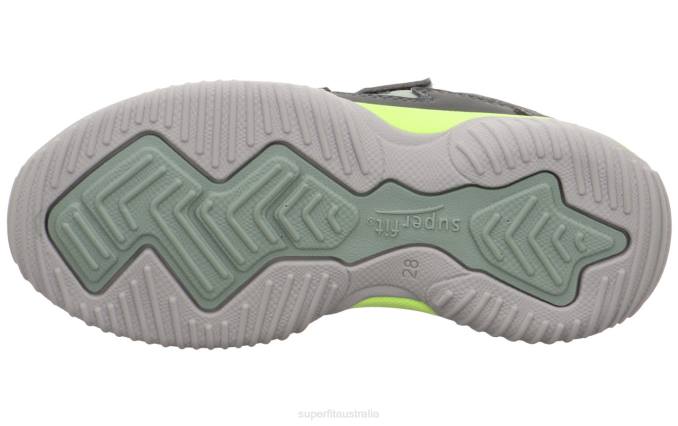 Superfit Grey/Yellow Toddlers STORM - Sneakers low with Velcro Fastener Z6Z8774