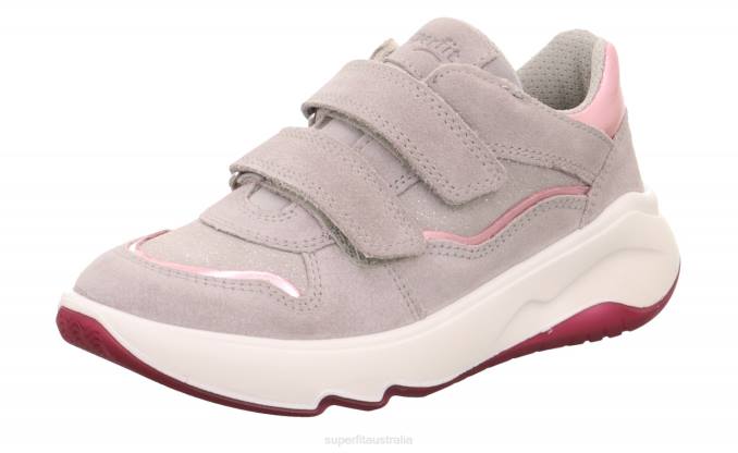 Superfit Light Grey/Pink Toddlers MELODY - Sneakers low with Velcro Fastener Z6Z8776