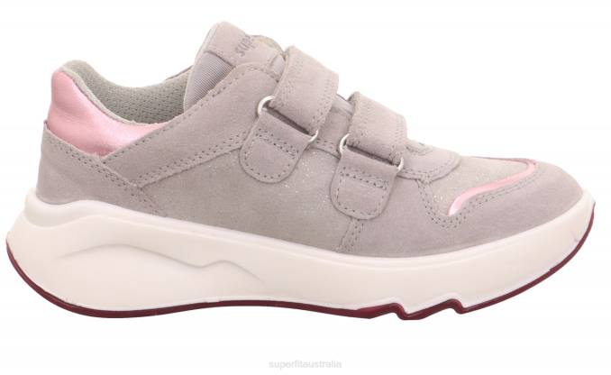 Superfit Light Grey/Pink Toddlers MELODY - Sneakers low with Velcro Fastener Z6Z8776