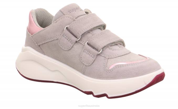 Superfit Light Grey/Pink Toddlers MELODY - Sneakers low with Velcro Fastener Z6Z8776