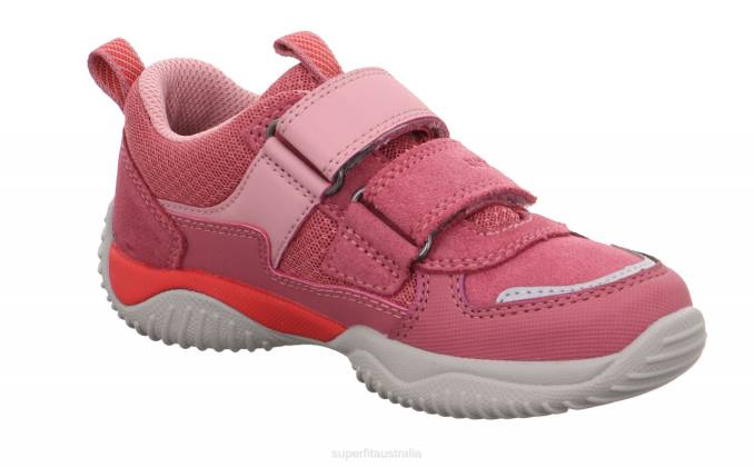 Superfit Pink/Red Toddlers STORM - Sneakers low with Velcro Fastener Z6Z8806