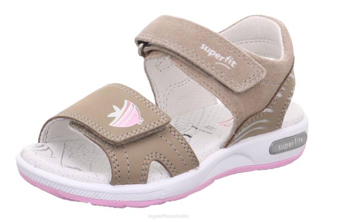 Superfit Beige/Pink Toddlers EMILY - Sandal with Velcro Fastener Z6Z8651