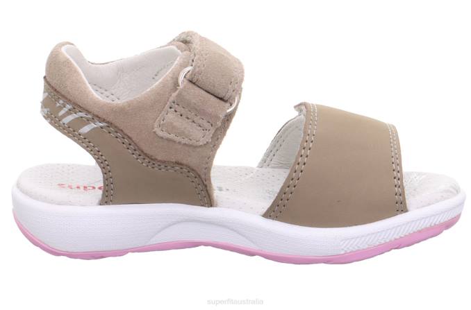 Superfit Beige/Pink Toddlers EMILY - Sandal with Velcro Fastener Z6Z8651