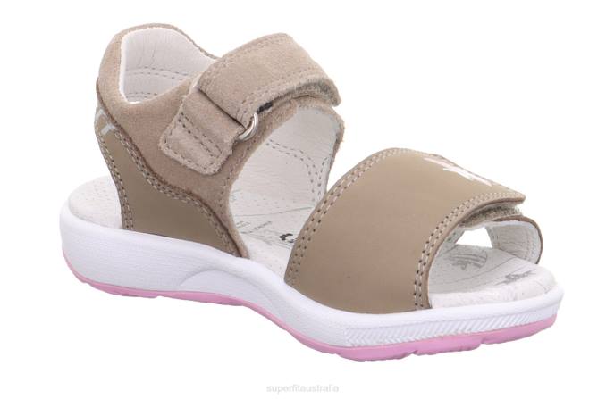 Superfit Beige/Pink Toddlers EMILY - Sandal with Velcro Fastener Z6Z8651