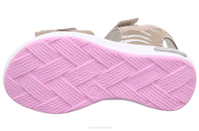 Superfit Beige/Pink Toddlers EMILY - Sandal with Velcro Fastener Z6Z8651